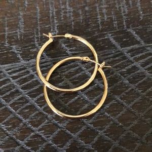 Mid sized gold hoops